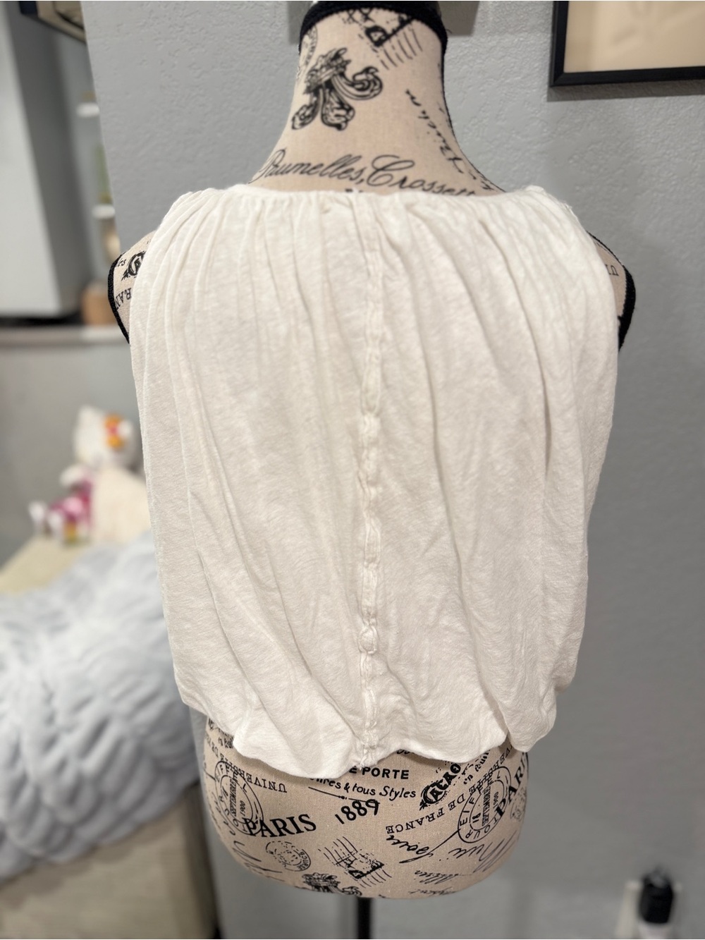 Free People We The Free Unconditional Tank Top White Linen Blend Small - Picture 5 of 8